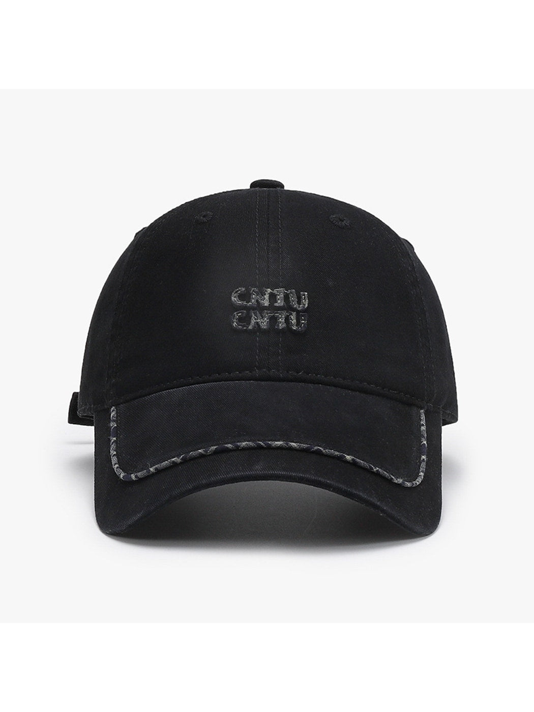 Haila - Simple Letter Detail Curved Brim Baseball Cap