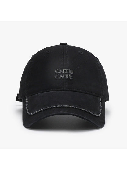 Haila - Simple Letter Detail Curved Brim Baseball Cap