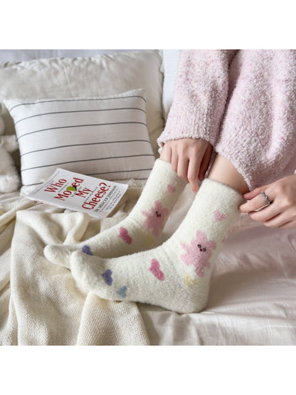 Rufia - Cute Pattern Knit Crew Socks