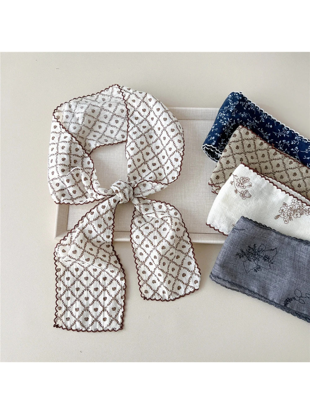 Scarvii - Floral Patchwork Narrow Scarf