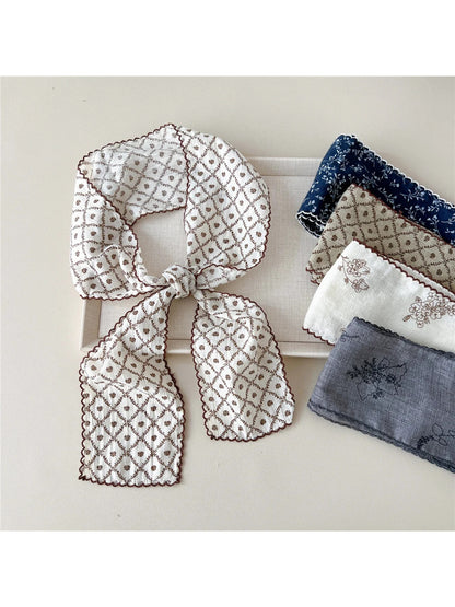 Scarvii - Floral Patchwork Narrow Scarf