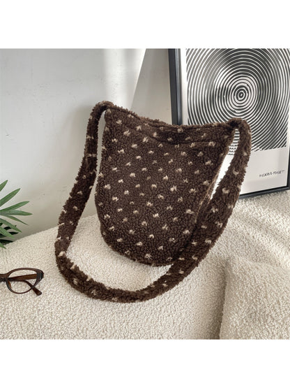 Cosbai – Soft Dot Pattern Shoulder Bag