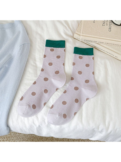 Rufia - Contrast Cuff Polka Crew Socks product image 7