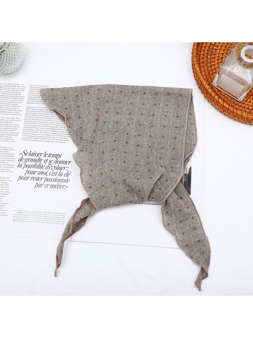 Scarvii - Simple Style Print Triangle Bandana
