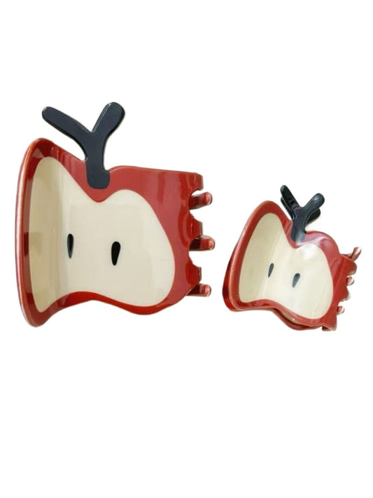 Beau - Red Apple-shaped Hair Clip of Cute & Playful Style