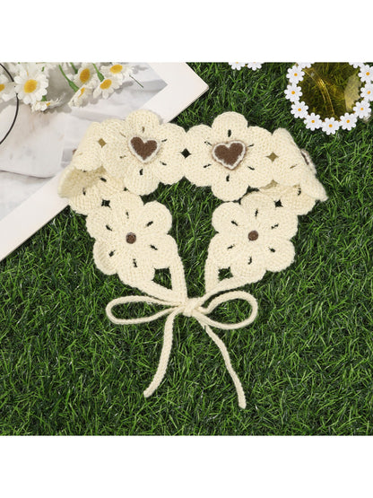 Scarvii Crochet Flower Bandana Scarf