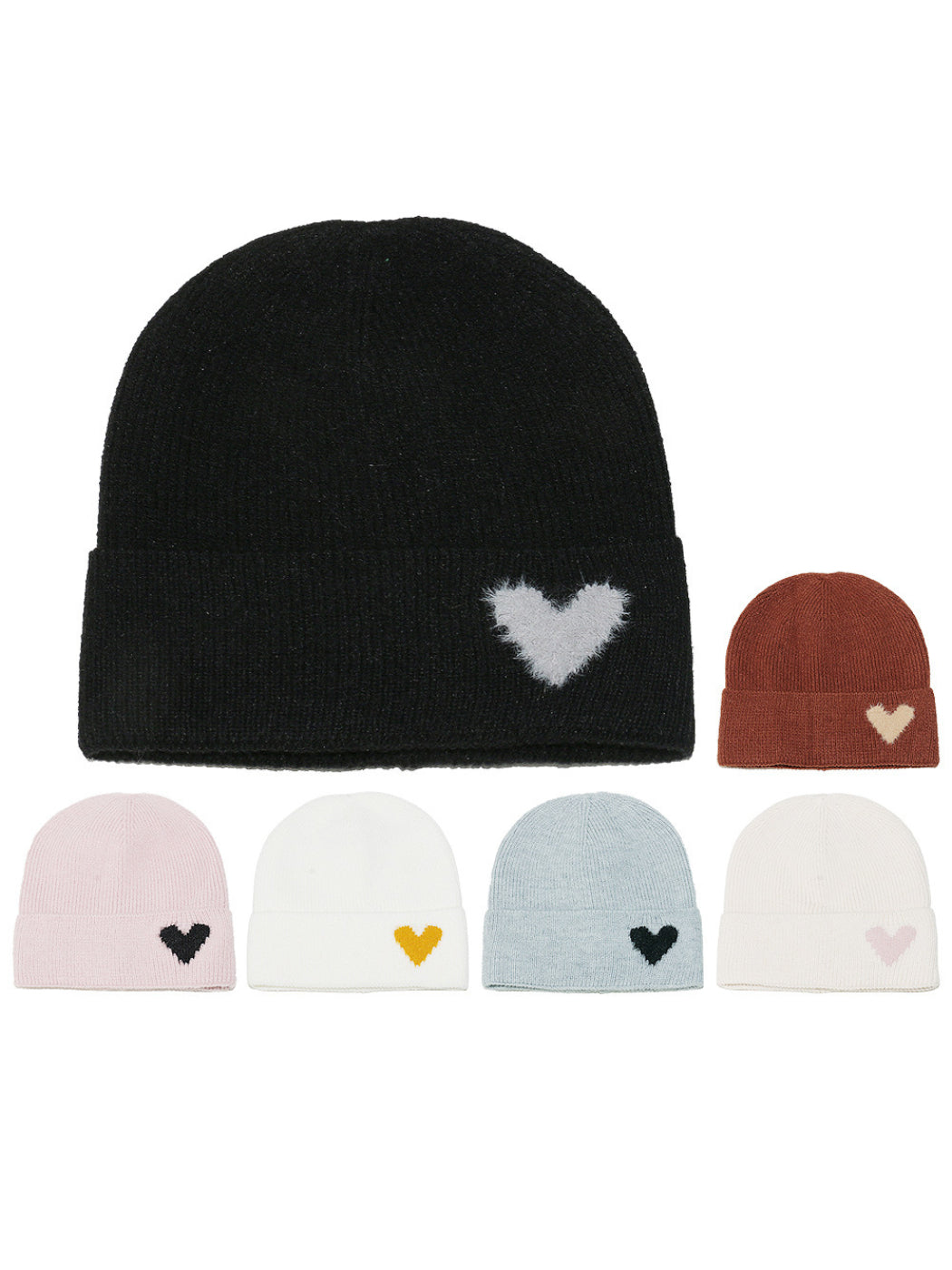 Haila Heart Patch Ribbed Beanie
