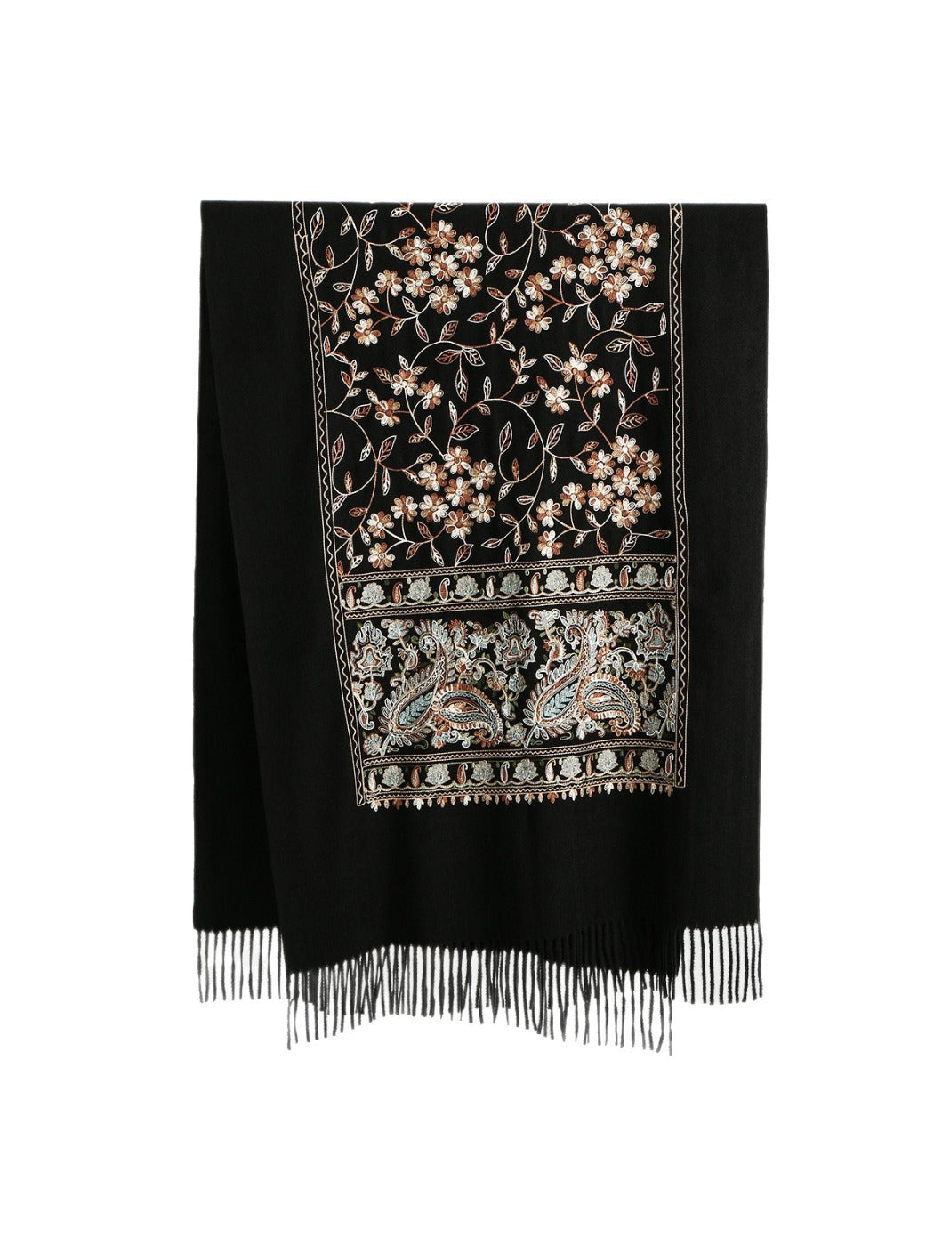Scarvii - Bohemian Embroidered Winter Shawl Scarf