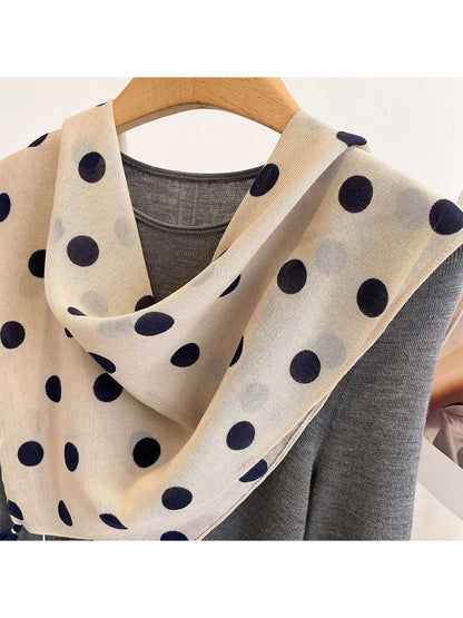 Scarvii - Playful Dot Print Styling Square Scarf
