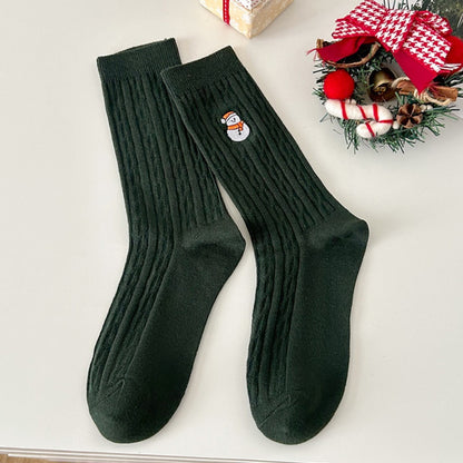 Rufia - Christmas Embroidered Fall & Winter Socks