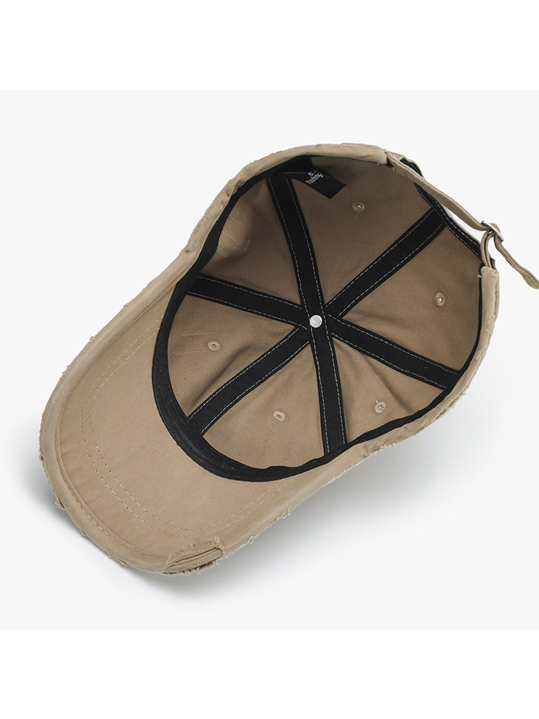 Haila - Adjustable Distressed Curved Brim Baseball Cap