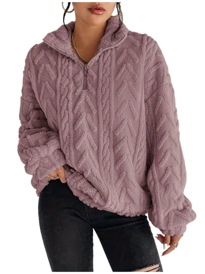 Crosa Casual Zip Pullover Sweatshirt for Women product shape