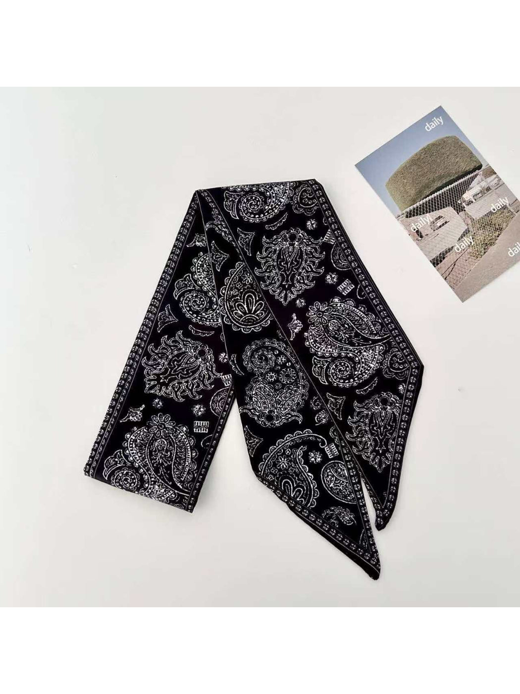 Scarvii Ornate Paisley Skinny Scarf