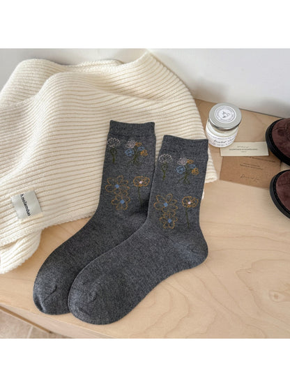 Rufia - All-Season Ribbed-Cuff Crew Socks