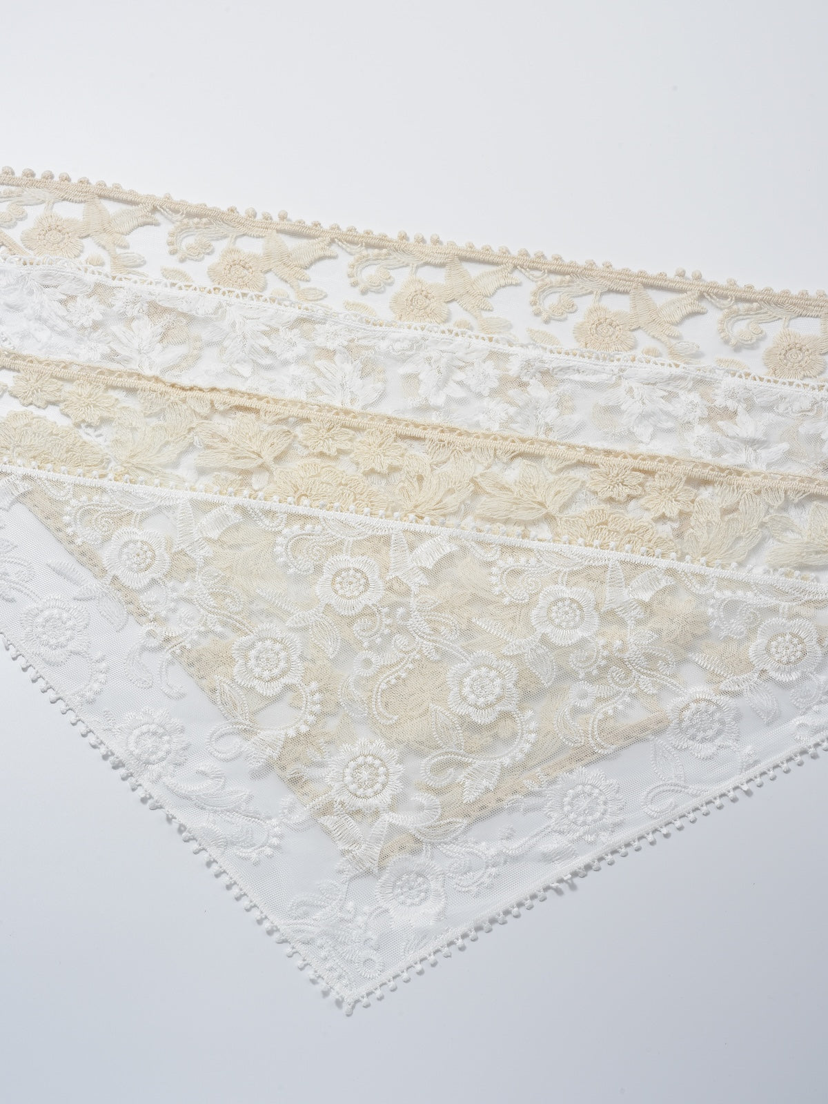 Scarvii - Summer Beige Lace Headscarf