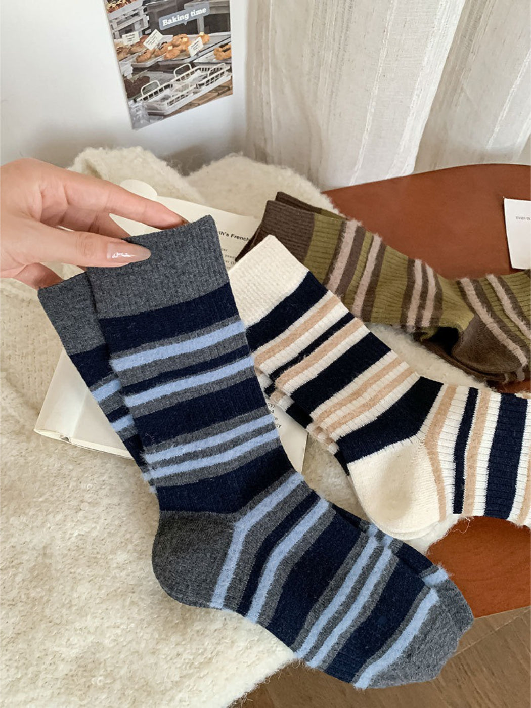 Rufia - Soft Stripe Crew Socks