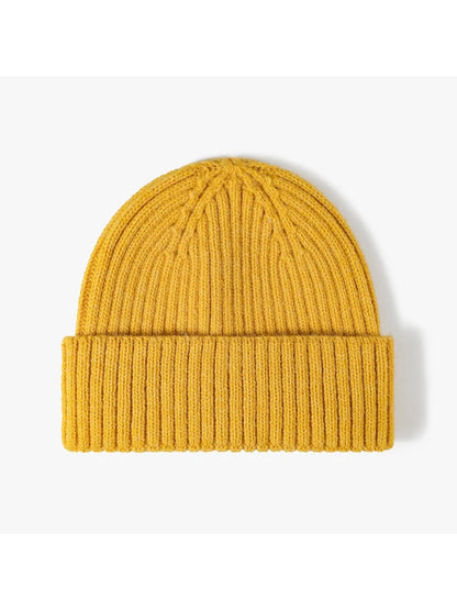Haila - Solid Ribbed Cuffed Knit Beanie