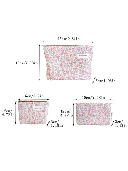 Cosbai - Floral Everyday Makeup Organizer Bag
