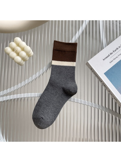 Rufia - Contrast Band Ribbed Crew Socks product image 5