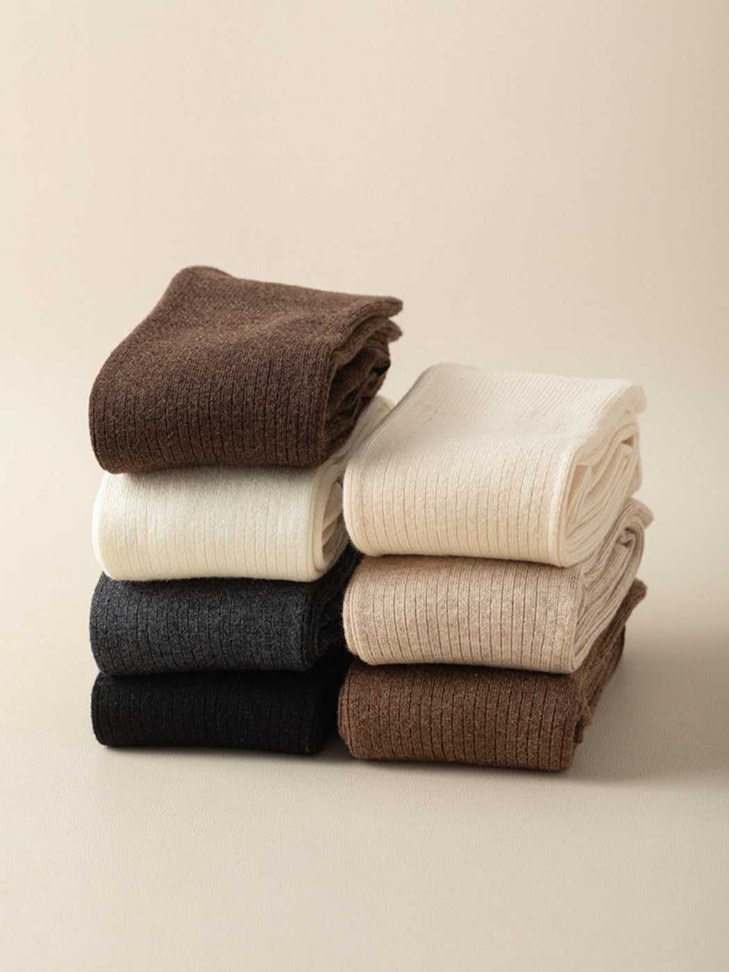 Rufia - Classic Solid-Color Knee-High Winter Socks for Girls