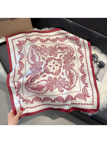 Scarvii - Bandana Paisley Print Square Scarf