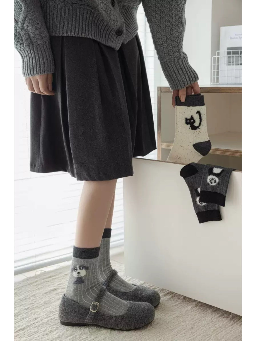 Rufia - Playful Pet Faces Crew Socks