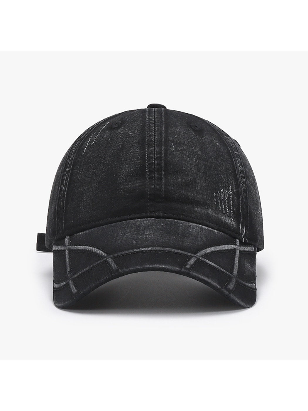Haila - Round Crown Solid Color Baseball Cap