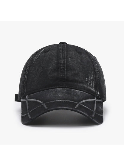 Haila - Round Crown Solid Color Baseball Cap