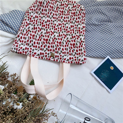 Cosbai - Floral, Geometric, Dots Cute Small Fabric Bag