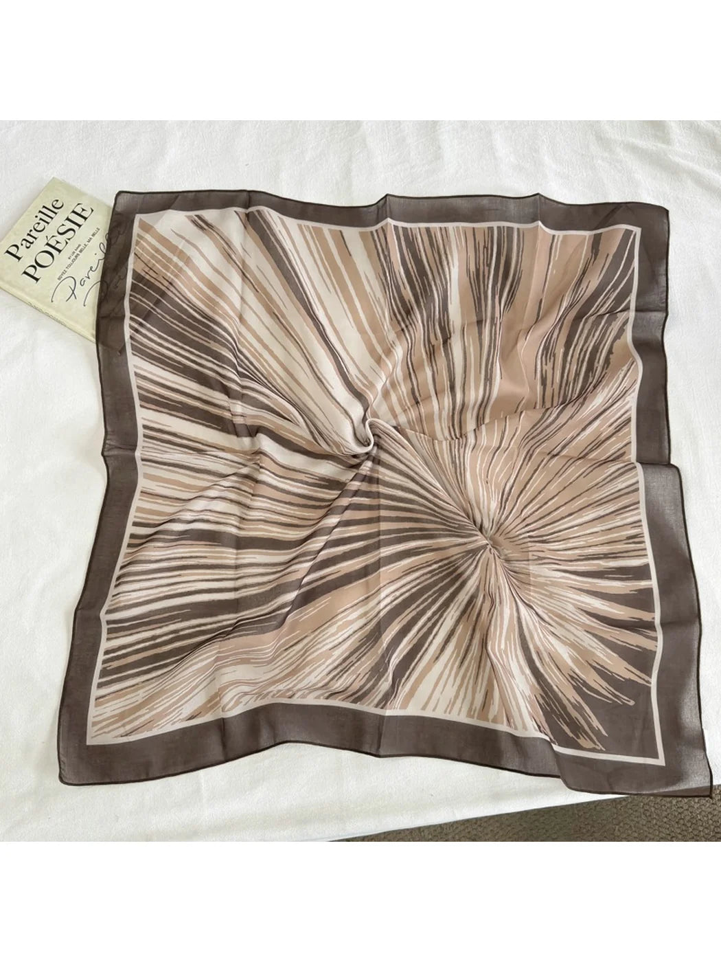Scarvii - Abstract Line Art Sheer Square Scarf