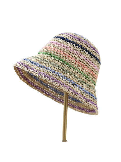 Haila - Multicolor Stripe Crochet Bucket Hat