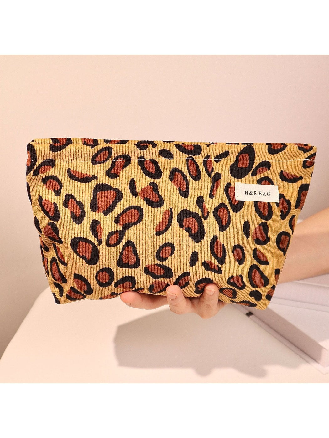 Cosbai - Leopard Print Travel Makeup Organizer Bag