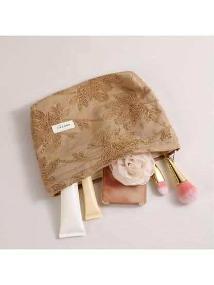 Cosbai - Floral Makeup Storage Handheld Organizer Bag