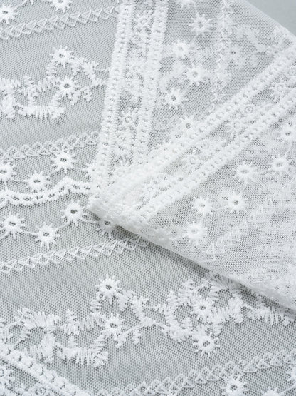 White Lace Vintage Floral Headband