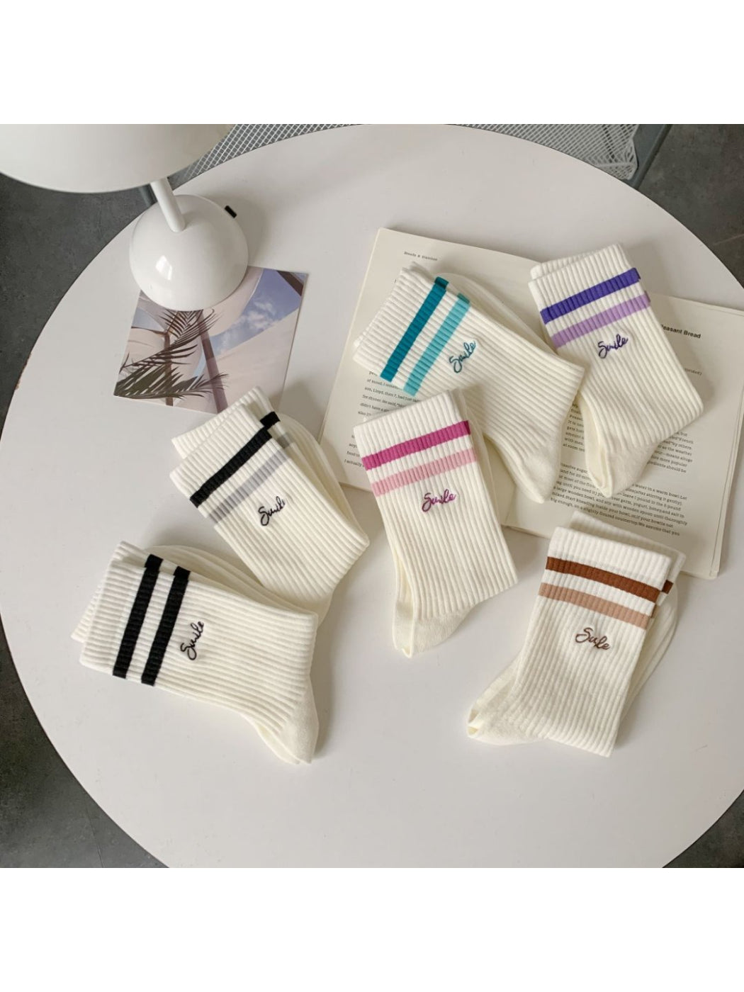 Rufia - Smile Stripe Rib Crew Socks product image 2