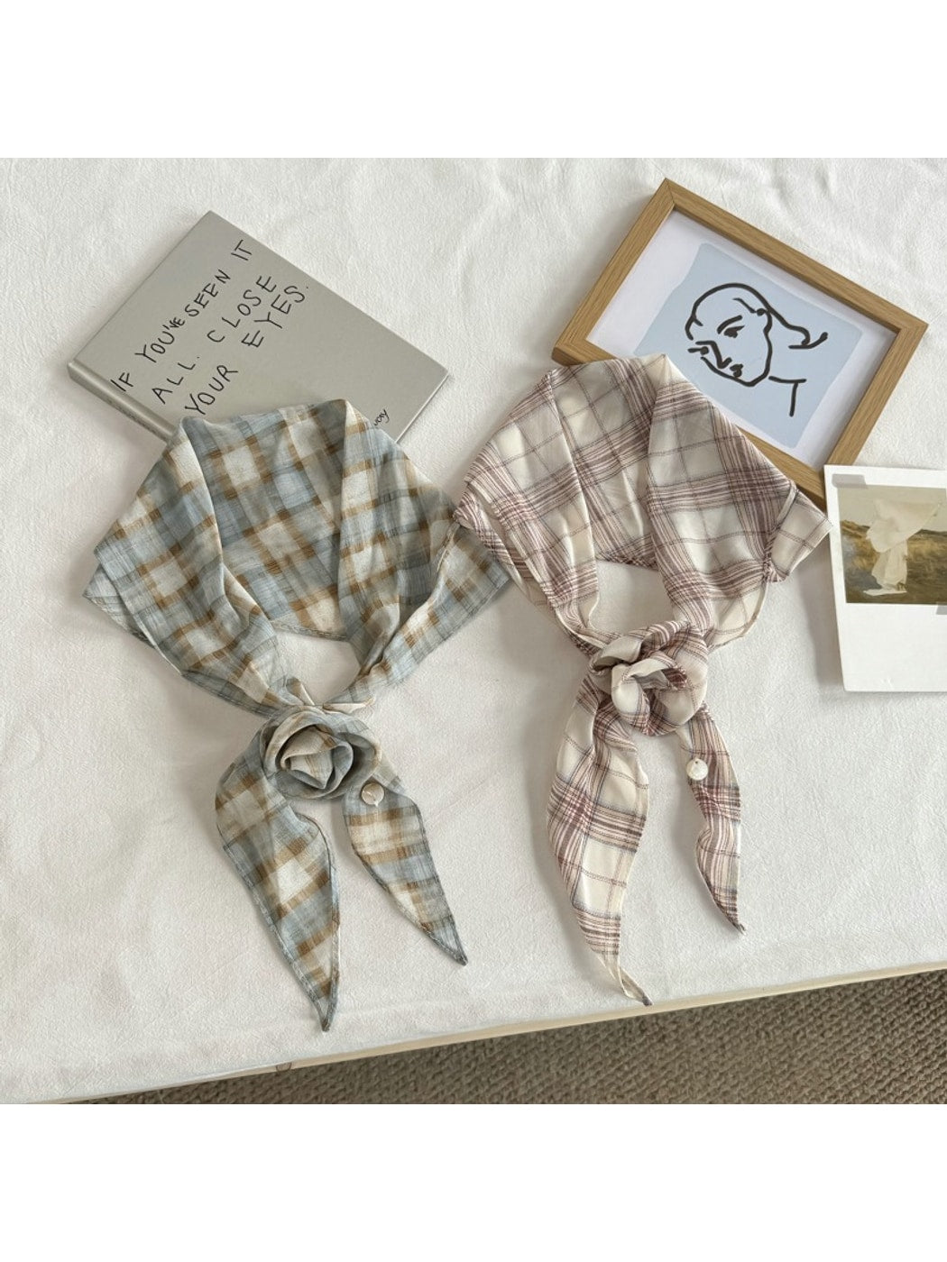 Scarvii - Simple Plaid Pattern Fashion Scarf
