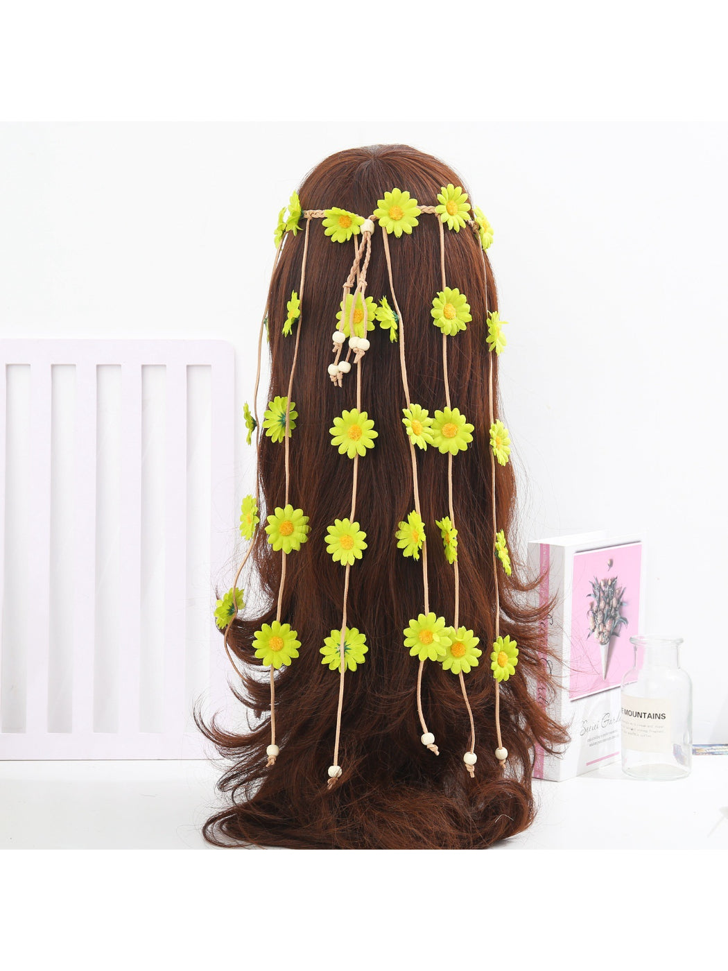 Hairish - Boho Sunflower Flower Hair Chain