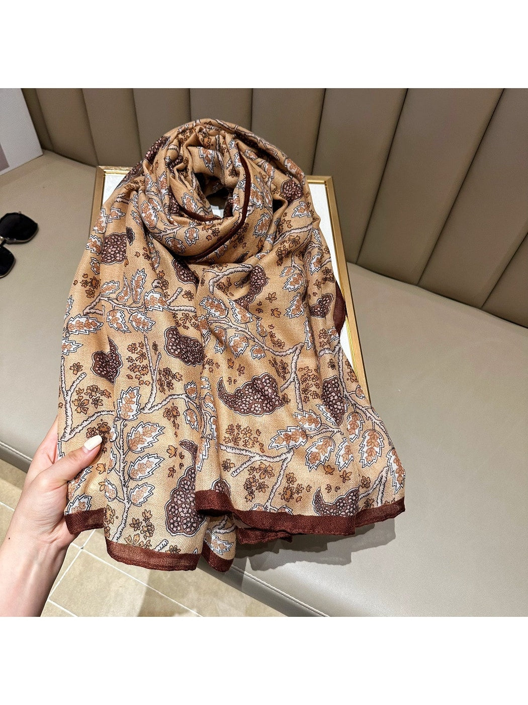 Scarvii - Elegant Plant Patterns Lightweight Wrap Scarf
