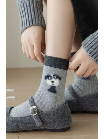 Rufia - Playful Pet Faces Crew Socks