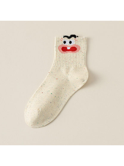 Rufia - Funny Face Confetti Crew Socks