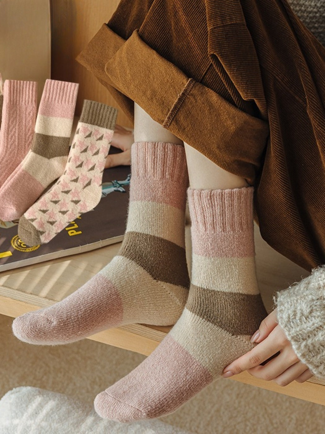 Rufia - Sweet Thick Mid-Calf Winter Socks