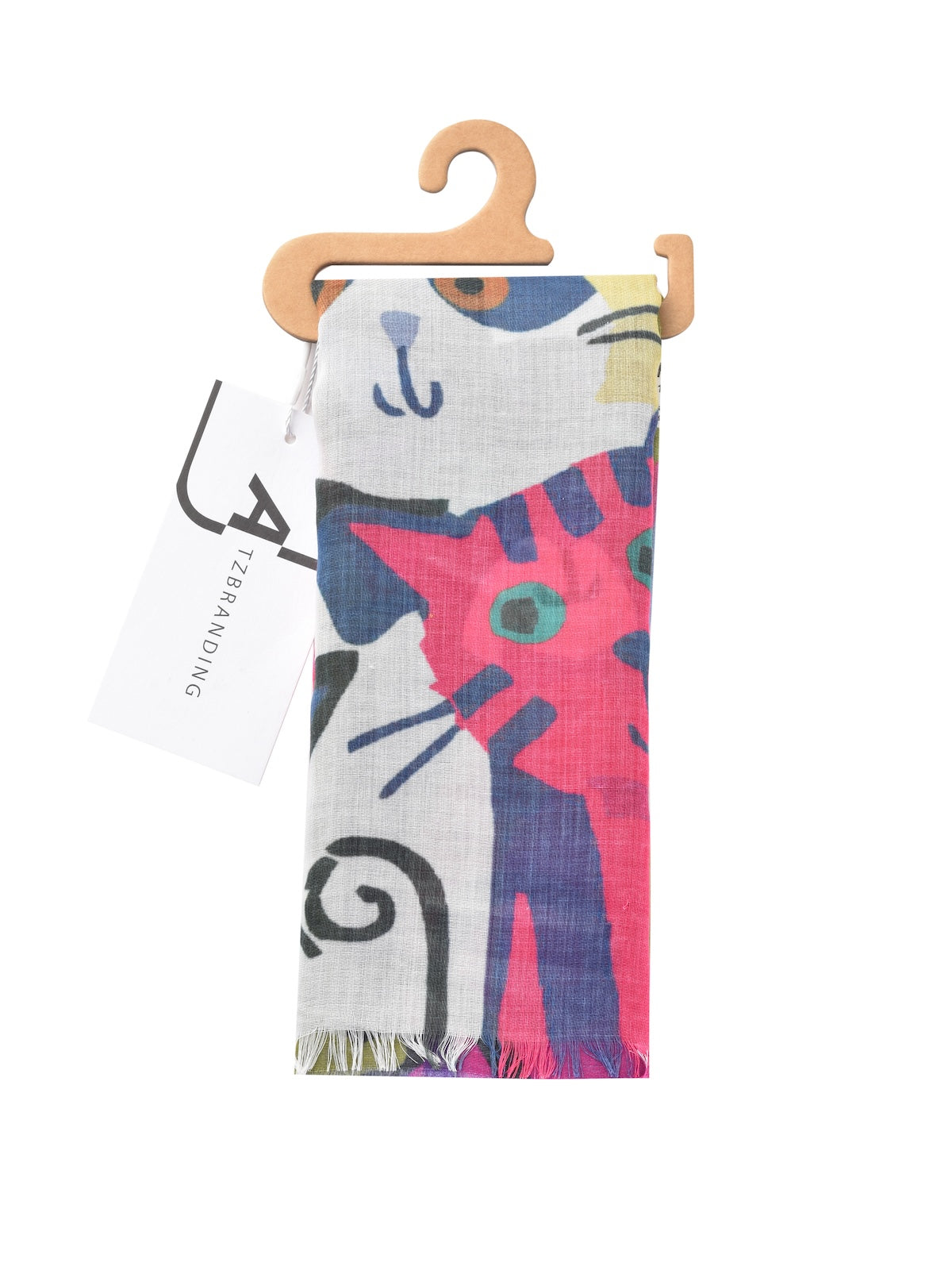 Scarvii – Cartoon Cat Print Scarf