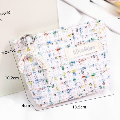 Cosbai - Soft Tweed Mini Cosmetic Bag Pouch detail view 10