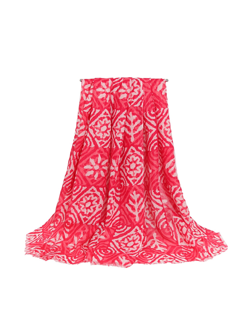Scarvii - Diamond Scroll Floral Print Scarf