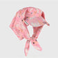 Haila cartoon tie back baseball cap in black with colorful embroidered cartoon design on front
