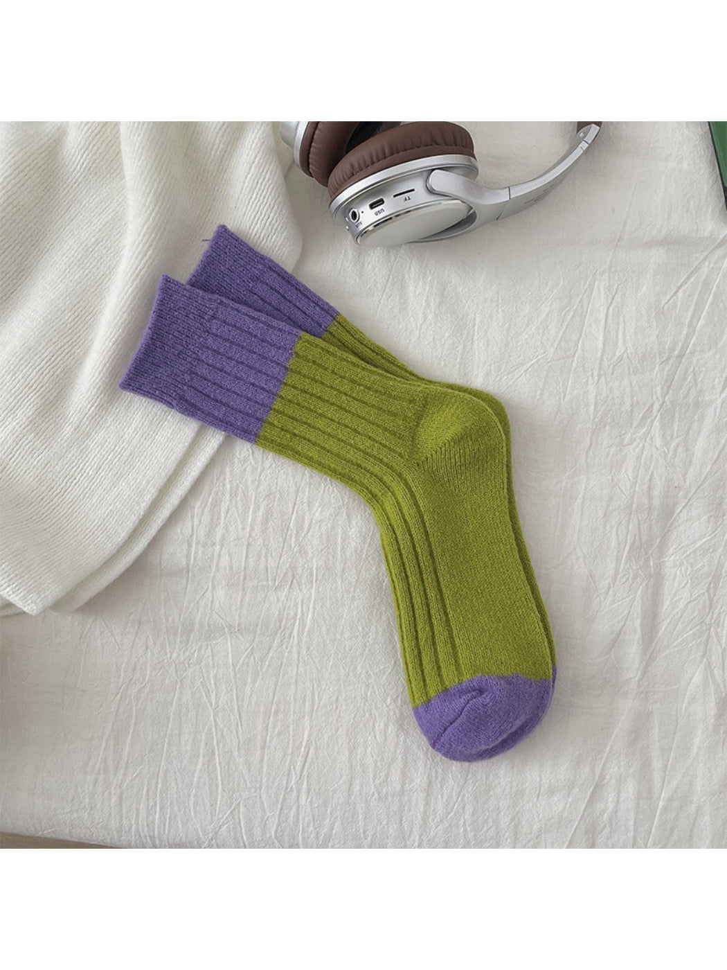 Rufia - Bold Colorblock Crew Socks