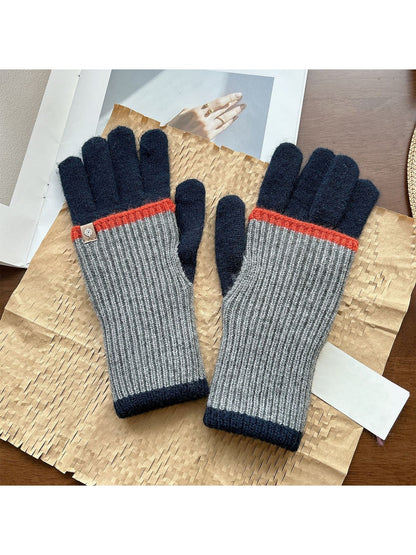 Gloving - Mixed Color Ribbed Finger-Opening Gloves