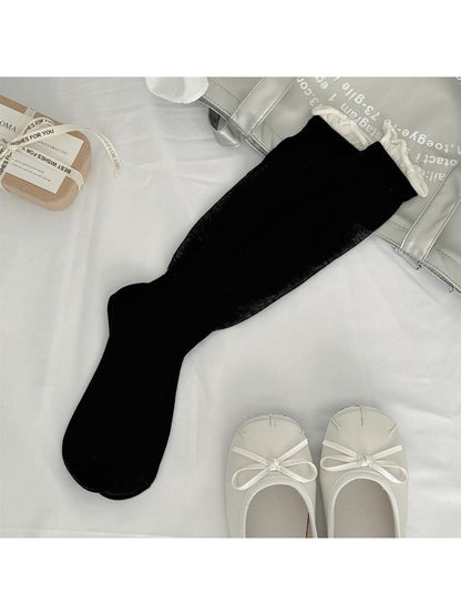 Rufia - Sweet Style Color Block Mid Calf Socks