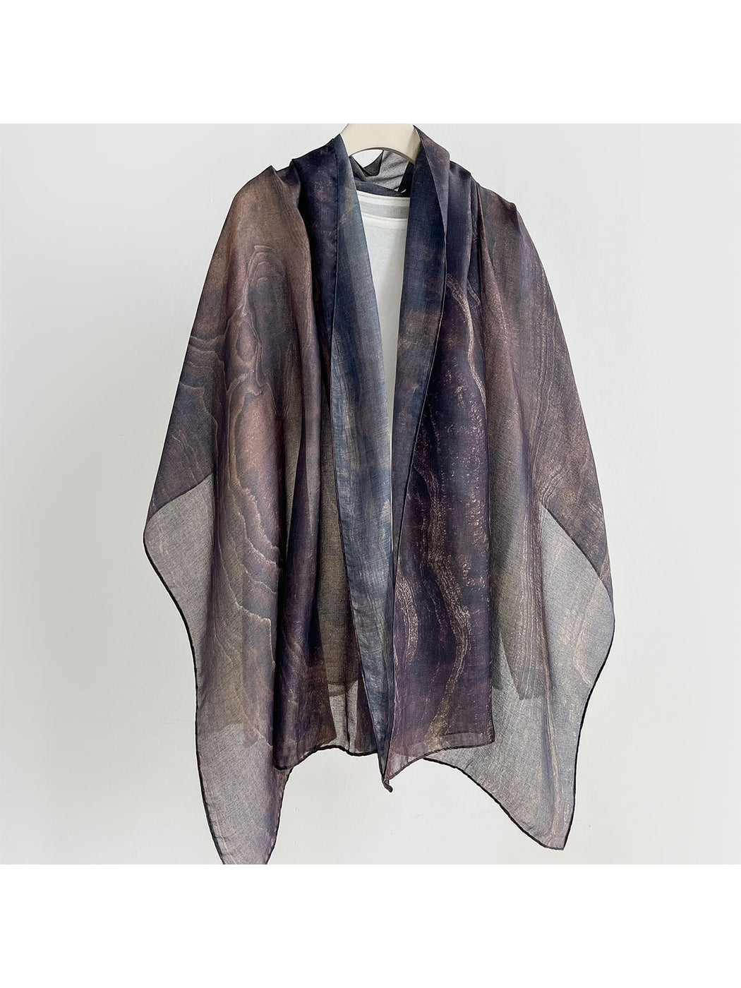 Scarvii - Deep-hued Flowing Printed Summer Wrap Scarf