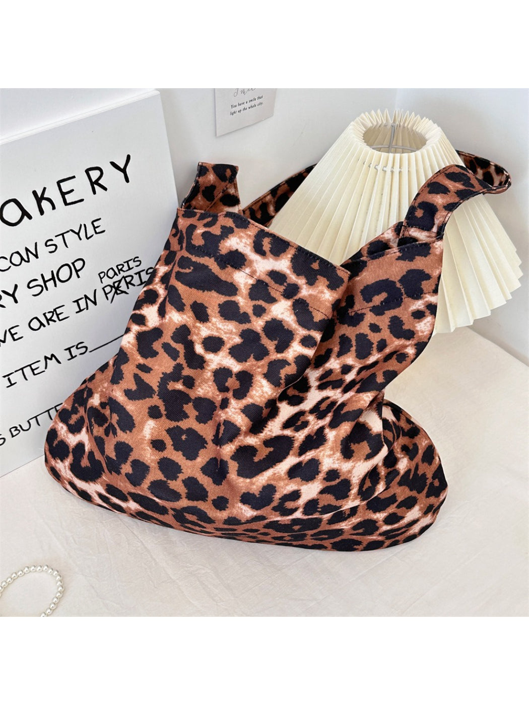 Cosbai - Leopard Print Shoulder Bag